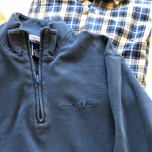 Vineyard Vines Other - Vineyard Vines Blue 1/4 zip Pullover